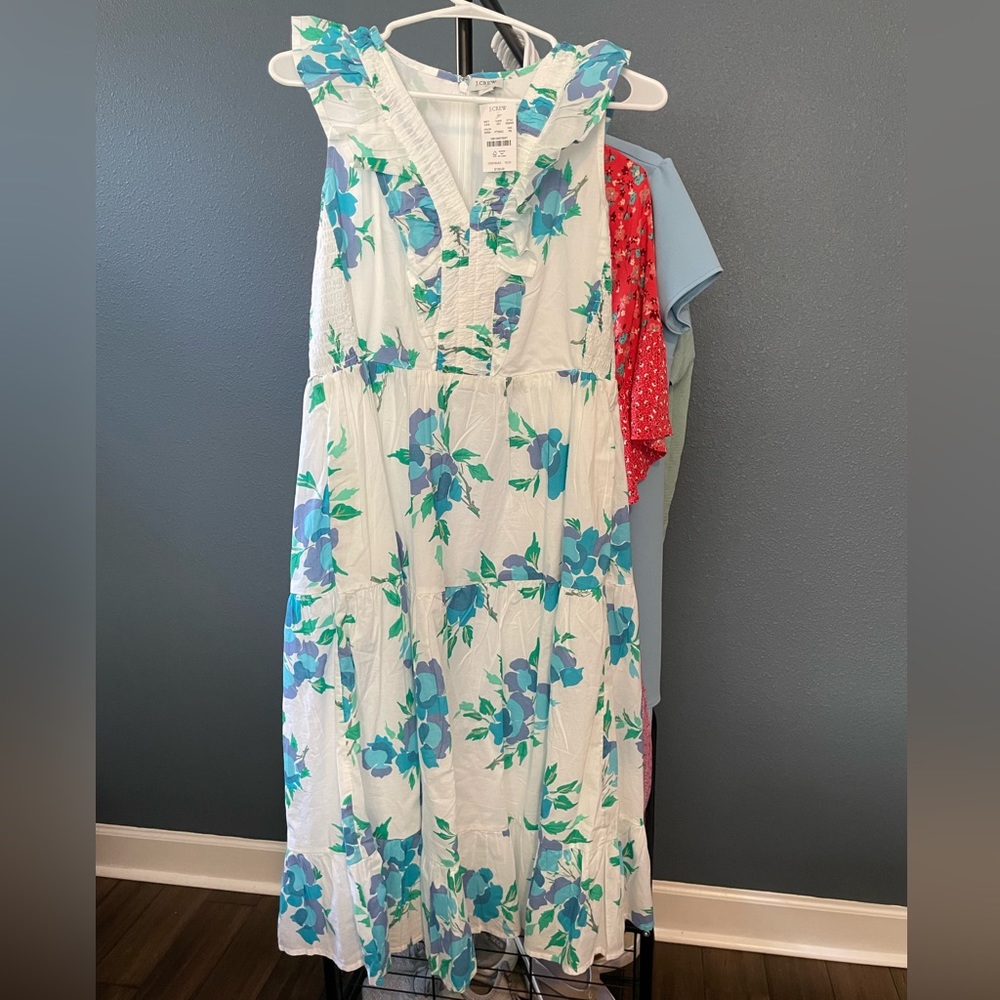 JCrew Factory v neck midi dress